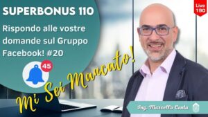 Rispondo alle domande ricevute sul Gruppo Facebook sul superbonus 110